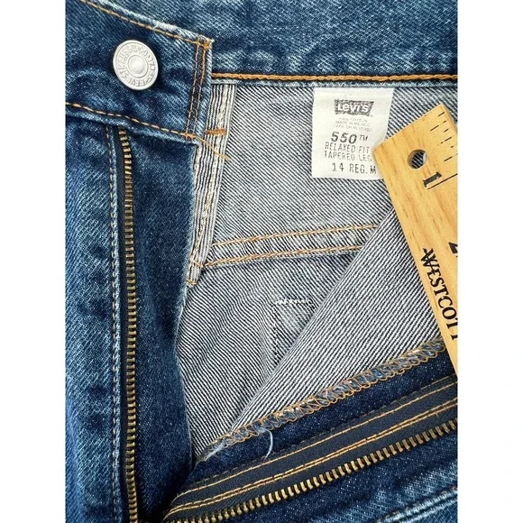 Vintage Y2k Levi's 550 Relax Fit Taper Leg Jean Women 14 Reg (32x30 Actual) READ - Picture 9 of 15